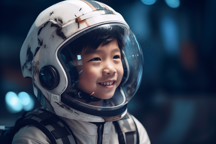 小男孩宇航员航天孩子