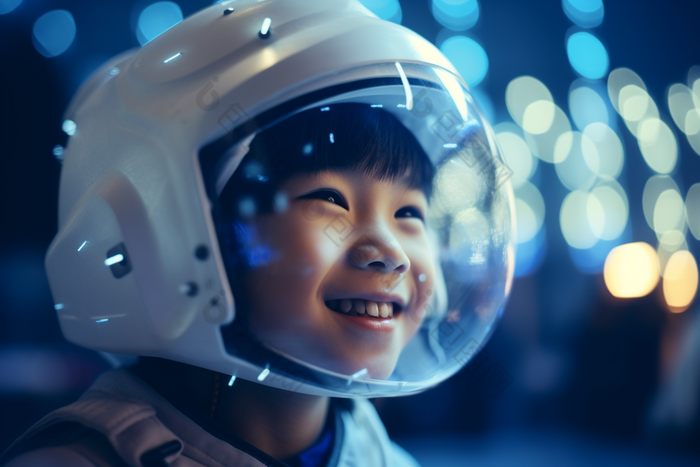 小男孩宇航员儿童梦想