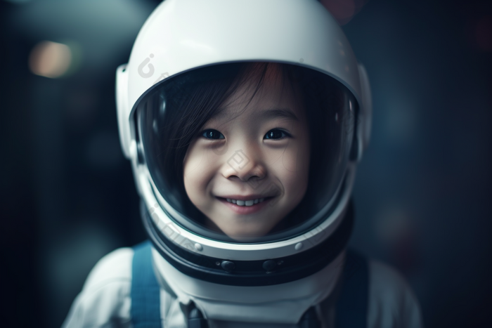 小女孩宇航员航空孩子