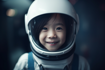 小女孩宇航员航空孩子