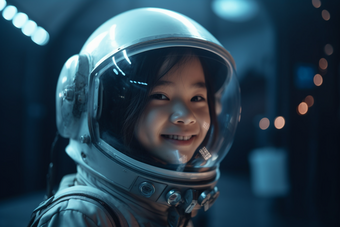 小女孩宇航员儿童头盔