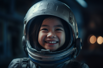 小女孩宇航员航空太空