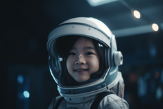 小女孩宇航员摄影图1