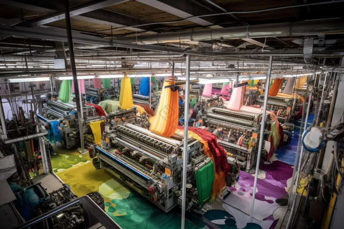 纺织厂生产车间工人全自动