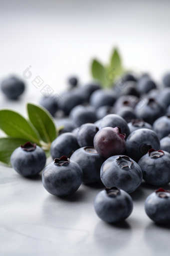 新鲜的蓝莓营养<strong>水珠</strong>