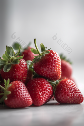 新鲜的草莓水果饱满