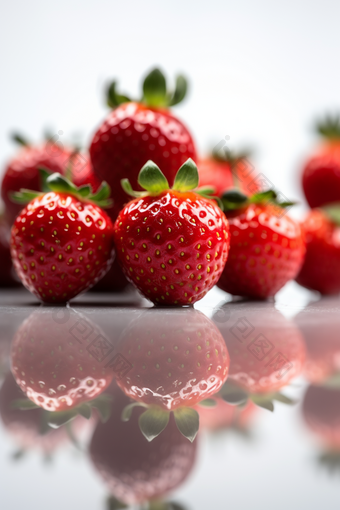新鲜的草莓水果水分
