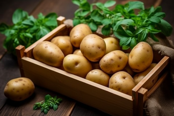 厨房摆放的土豆五谷蔬菜