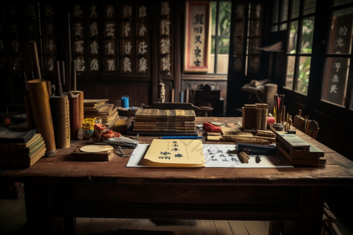 中国古代书房阅读学习图片-包图网