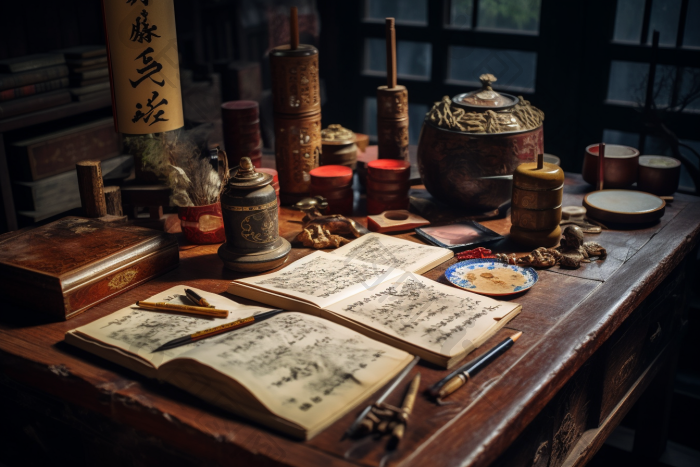 中国古代书房阅读书柜图片-包图网