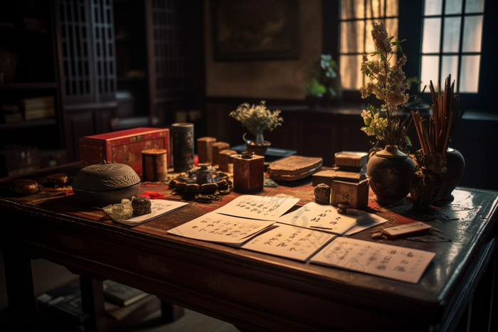 中国古代书房阅读古人图片-包图网