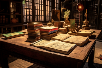 中国古代书房房间桌子