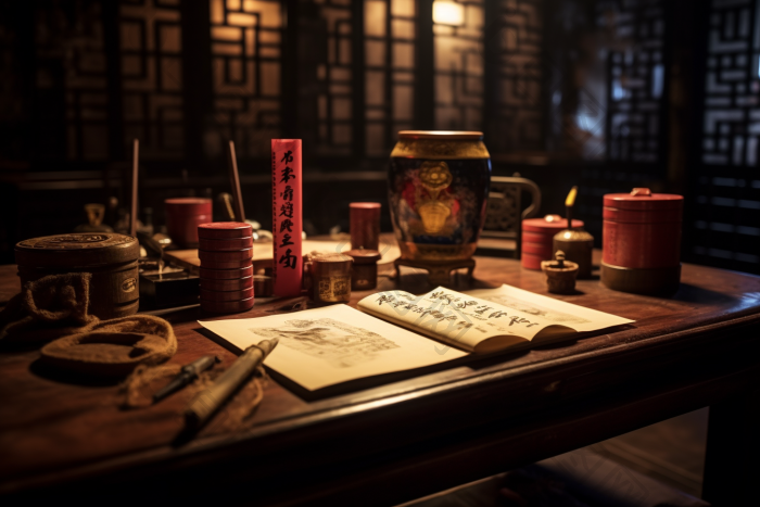 中国古代书房阅读工作图片-包图网