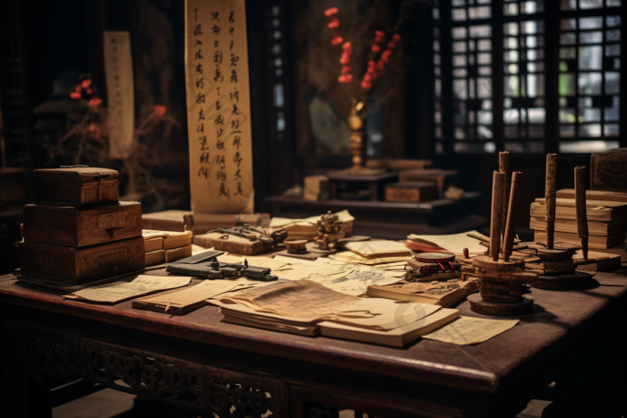 中国古代书房房间古人图片-包图网