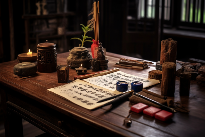中国古代书房房间工作图片-包图网