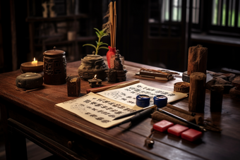 中国古代书房房间工作