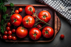 厨房摆放的番茄摄影图8