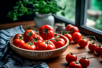 厨房摆放的番茄五谷红色粗粮