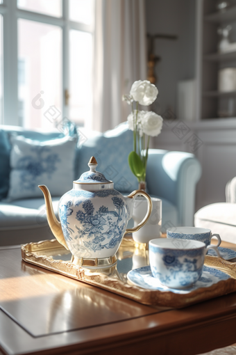 陶瓷茶具暖色调家居茶杯
