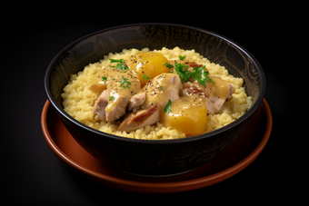 鸡汤泡饭传统美食食物鲜美