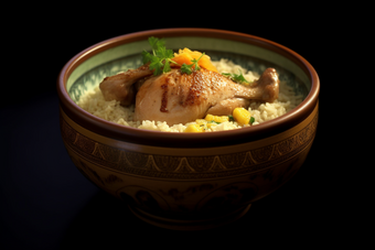 鸡汤泡饭传统美食食物诱人