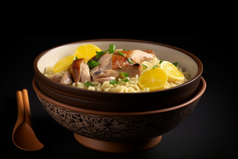 鸡汤泡饭传统美食食物煲汤