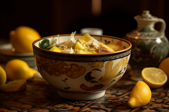 鸡汤泡饭传统美食食物美味