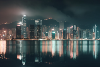 香港维多利亚港夜景摄影图45