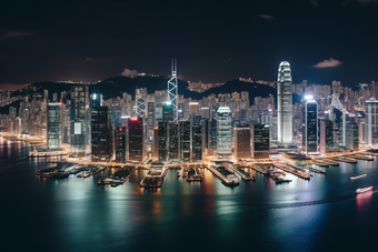 <strong>香港</strong>维多利亚港夜景摄影图44
