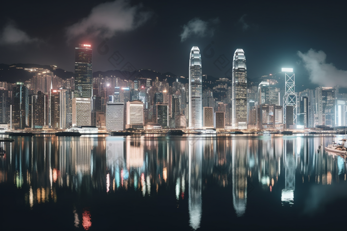 香港维多利亚港夜景摄影图19