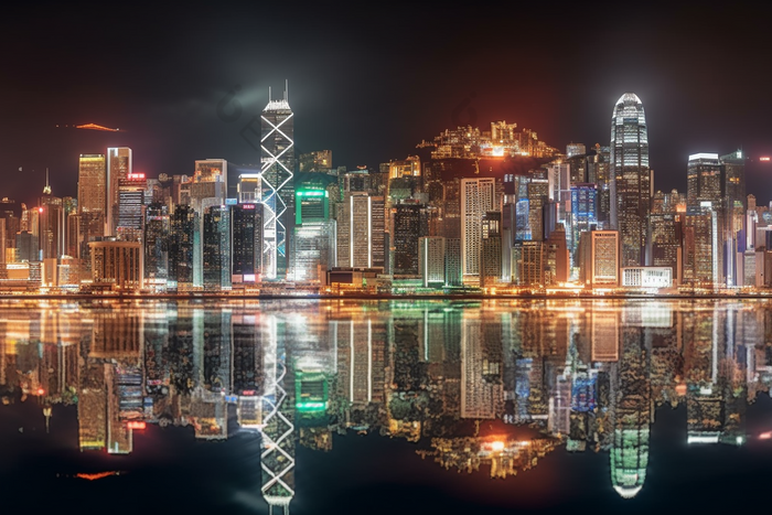 香港维多利亚港夜景摄影图13