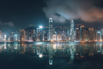 <strong>香港</strong>维多利亚港夜景摄影图28
