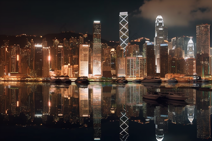 香港维多利亚港夜景摄影图27