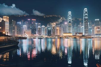 <strong>香港</strong>维多利亚港夜景摄影图21