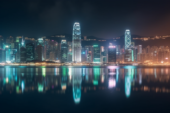 香港维多利亚港夜景摄影图34