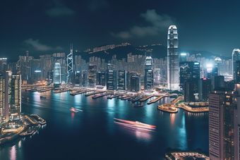 香港维多利亚港夜景摄影图33