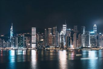 <strong>香港</strong>维多利亚港夜景摄影图25