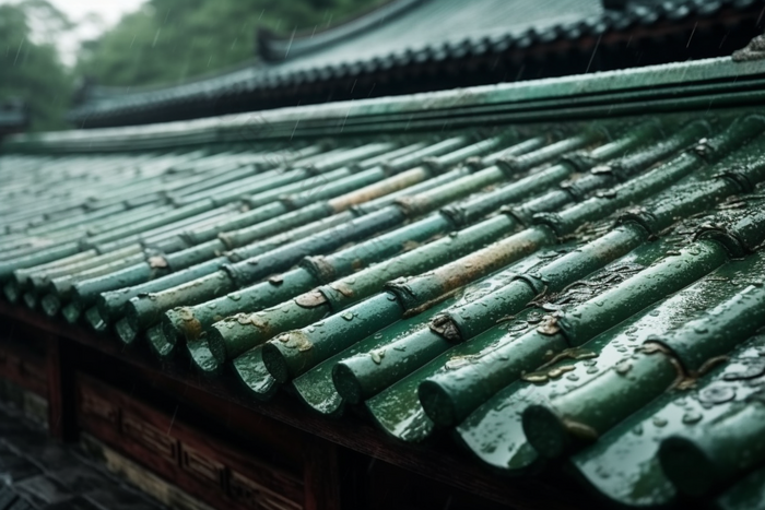 中式传统江南瓦片屋顶摄影图45