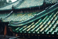 中式传统江南瓦片屋顶摄影图23