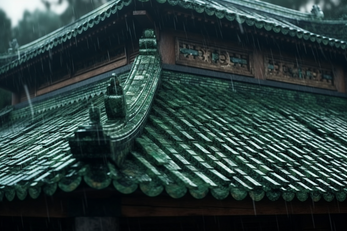 中式传统江南瓦片屋顶摄影图18