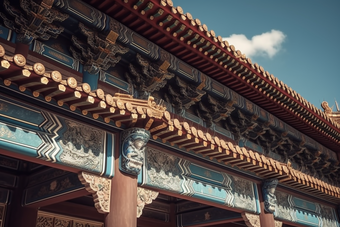 中式传统宫廷建筑<strong>屋檐</strong>摄影图37