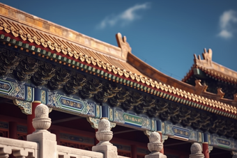 中式传统宫廷建筑<strong>屋檐</strong>摄影图43