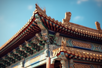 中式传统宫廷建筑屋檐摄影图42