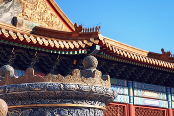 中式传统宫廷建筑屋檐摄影图29