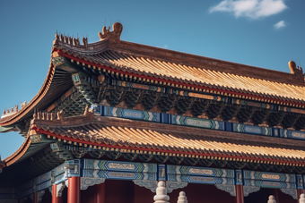 中式传统宫廷建筑<strong>屋檐中国</strong>风气派