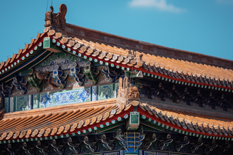 中式传统宫廷建筑屋檐摄影图25