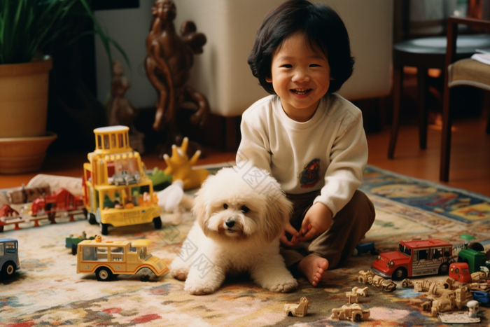 小男孩居家玩耍孩子室内