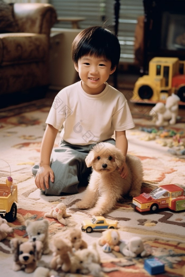 小男孩居家玩耍竖图儿童居家服