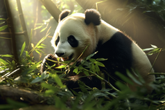 悠闲自在的成年大熊猫摄影图22