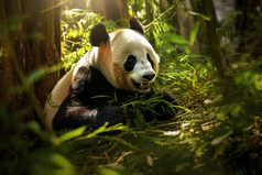 悠闲自在的成年大熊猫摄影图31